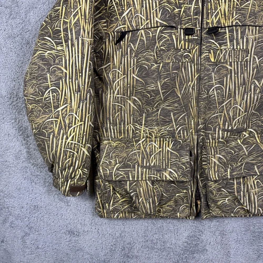 Farmland Camouflage Jacket Mens M Hooded Parka Full Zip Shooting Hunting Quilted